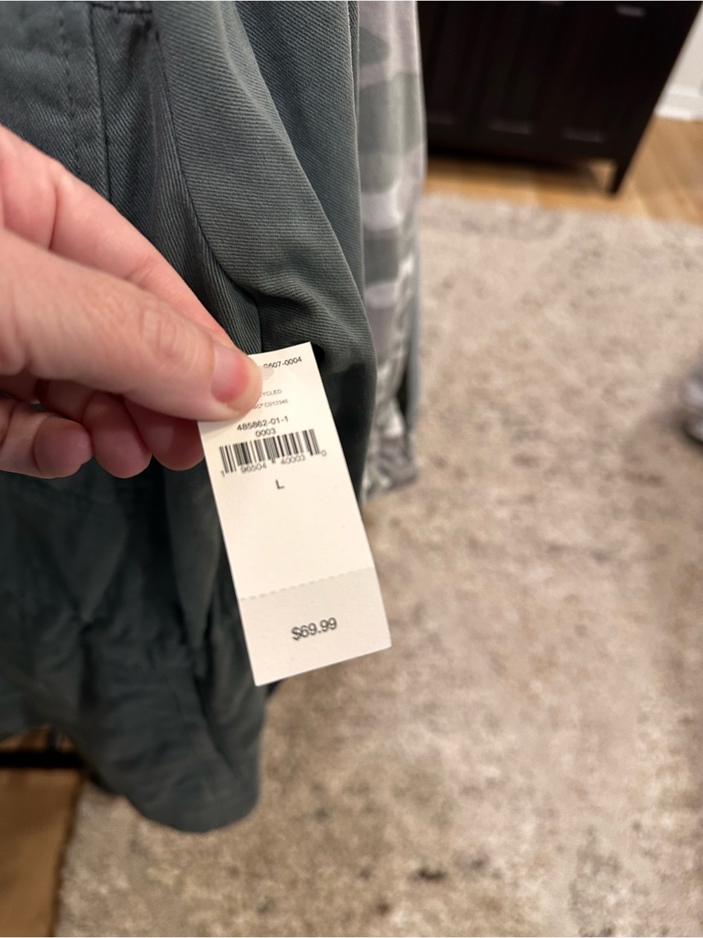 GAP Olive Green Utility Jacket with Stand Collar - Picture 3 of 4